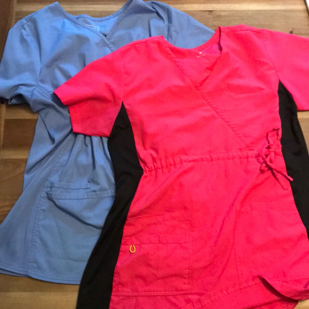 Set of 2 M size Maternity Scrub Tops